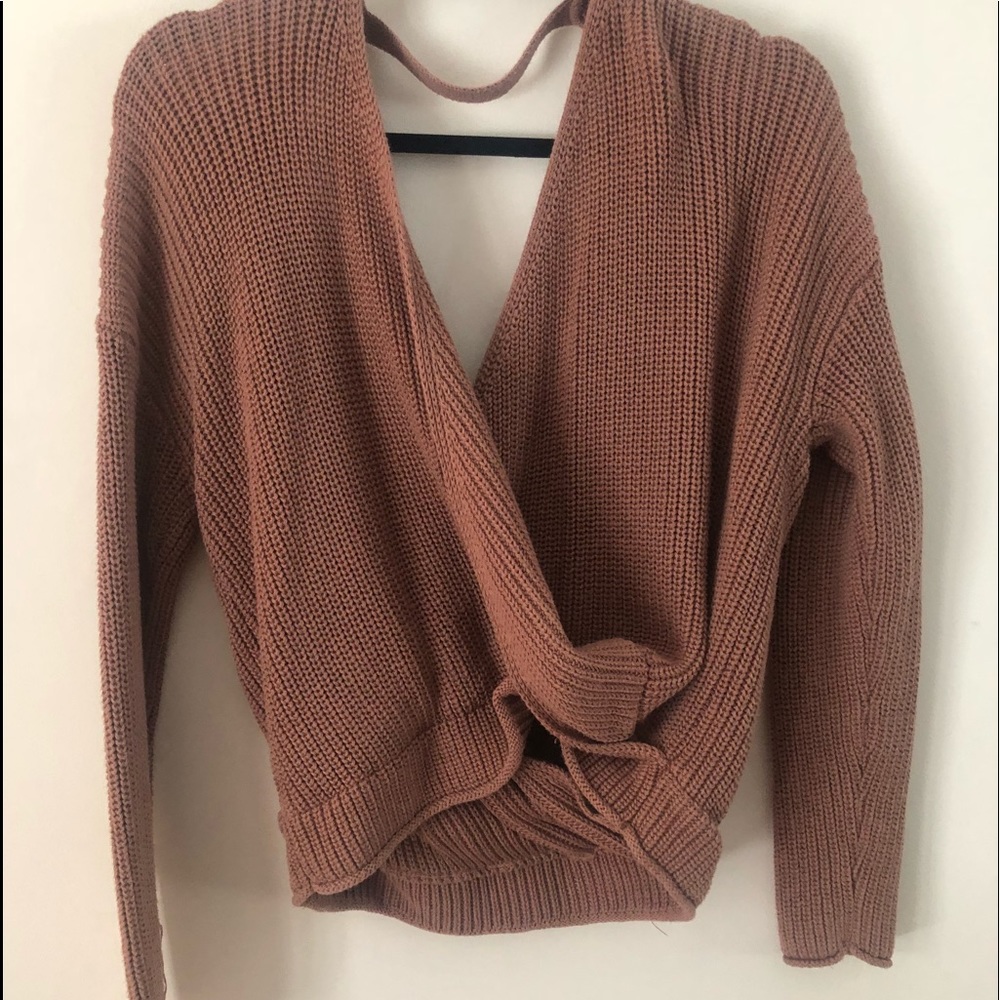 Moon & Madison Deep V Neck Sweater